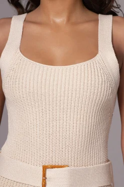 Ivory Moonrise Ribbed Maxi Dress*JLUXLABEL Outlet