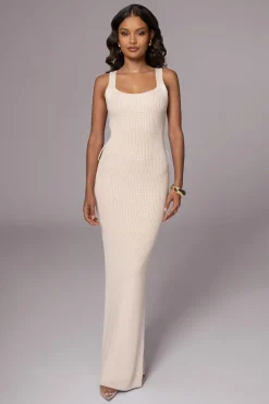 Ivory Moonrise Ribbed Maxi Dress*JLUXLABEL Outlet