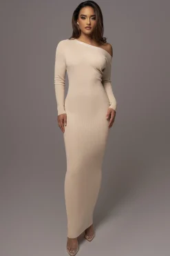 Ivory Night Shimmers Asymmetrical Maxi Dress*JLUXLABEL Online