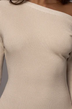 Ivory Night Shimmers Asymmetrical Maxi Dress*JLUXLABEL Online