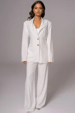 Ivory Ocean Breeze Linen Blazer*JLUXLABEL New