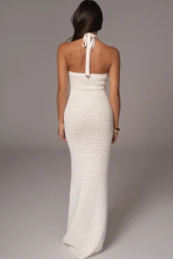 Ivory Overseas Halter Maxi Dress*JLUXLABEL Sale