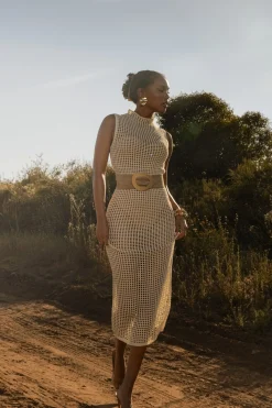 Ivory Pacific Tides Crochet Maxi Dress*JLUXLABEL Clearance