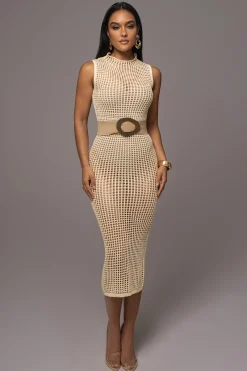 Ivory Pacific Tides Crochet Maxi Dress*JLUXLABEL Clearance