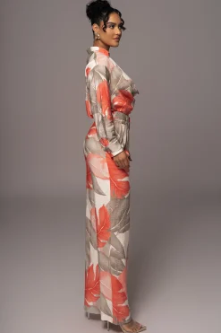 Ivory Palm Print Drew Crinkled Trousers*JLUXLABEL Sale