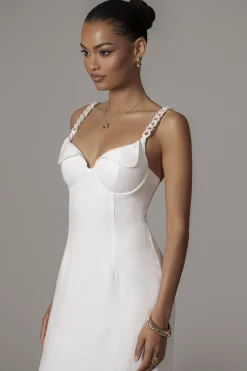 Ivory Secret Hideout Linen Dress*JLUXLABEL Fashion