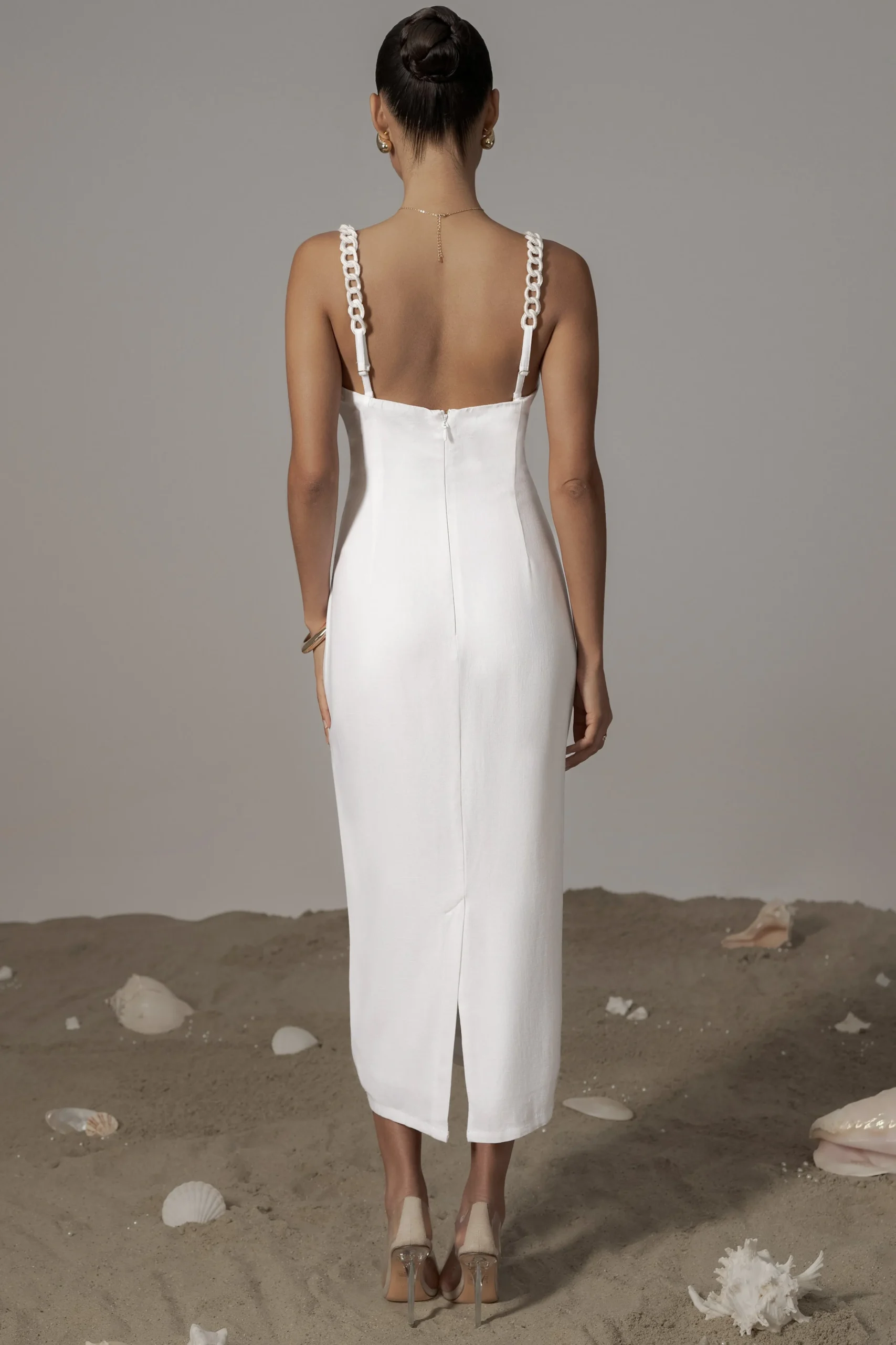 Ivory Secret Hideout Linen Dress*JLUXLABEL Fashion