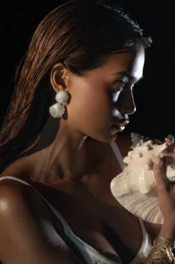 Ivory Seven Seas Dangle Earrings*JLUXLABEL Best