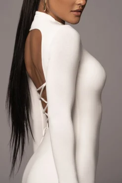 Ivory Shaye Mock Neck Dress*JLUXLABEL New