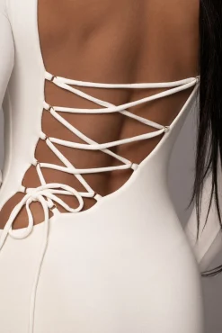 Ivory Shaye Mock Neck Dress*JLUXLABEL New