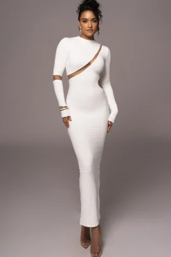 Ivory Show Stopper High Neck Dress*JLUXLABEL Fashion