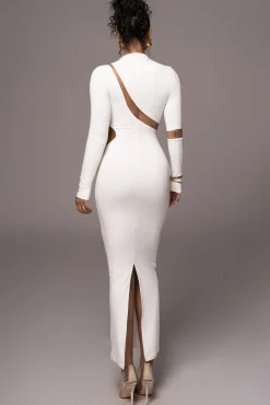 Ivory Show Stopper High Neck Dress*JLUXLABEL Fashion