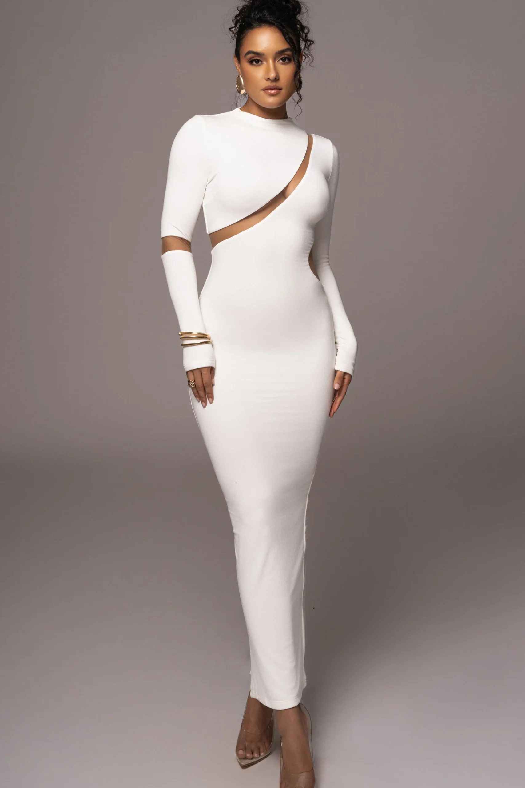 Ivory Show Stopper High Neck Dress*JLUXLABEL Fashion