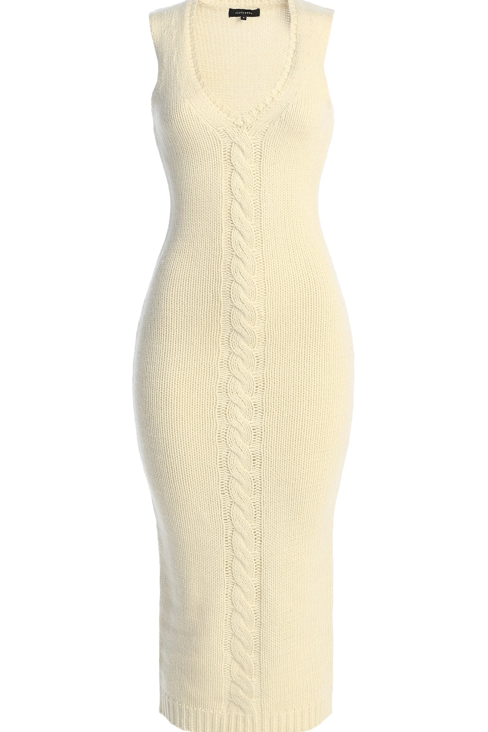 Ivory Sleeveless Cable Knit Dress*JLUXLABEL Discount