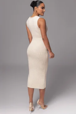 Ivory Sleeveless Cable Knit Dress*JLUXLABEL Discount
