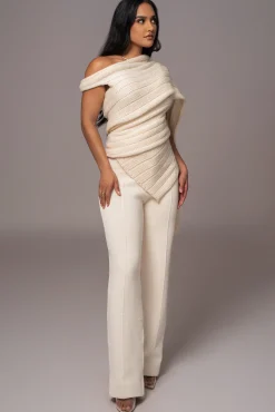 Ivory Soft Life Cable Knit Sweater Top*JLUXLABEL Fashion