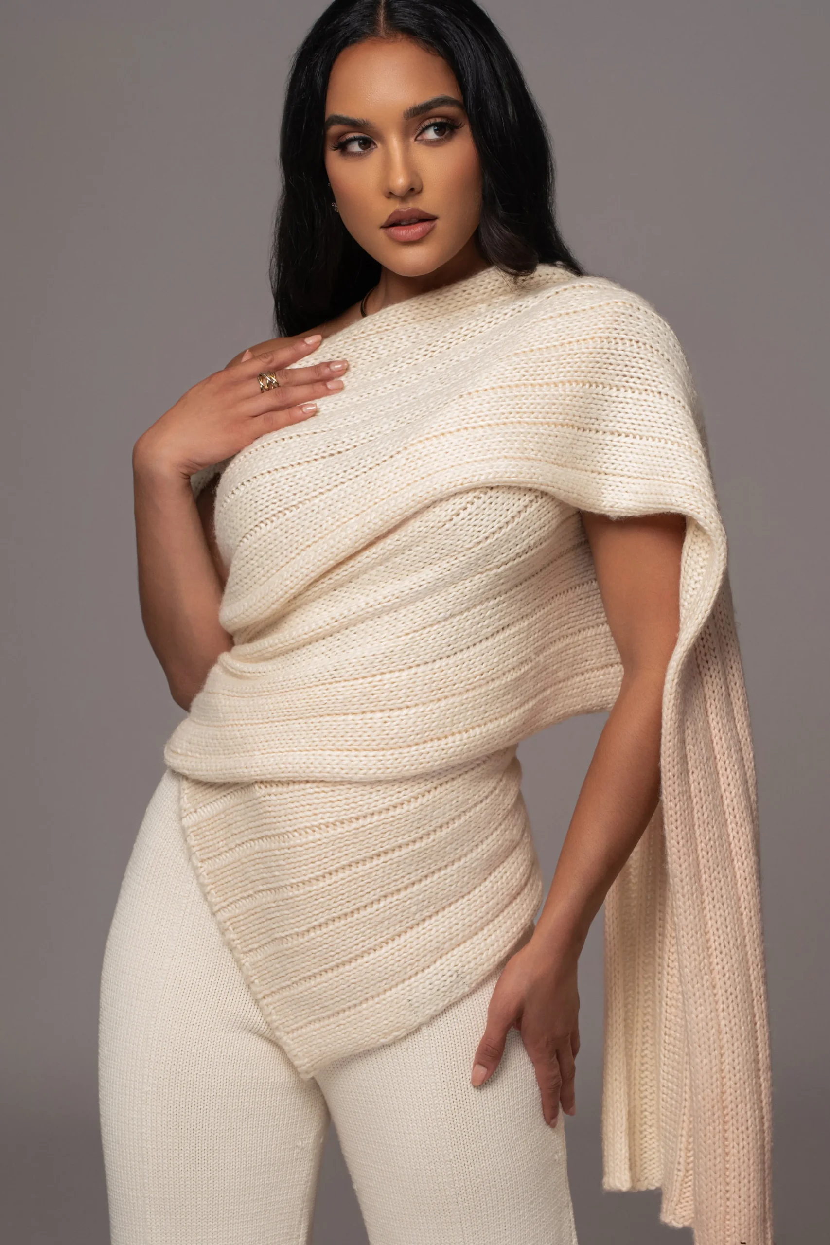 Ivory Soft Life Cable Knit Sweater Top*JLUXLABEL Fashion