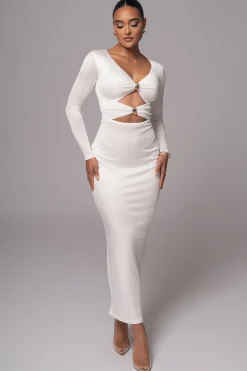 Ivory Soiree Cutout Maxi Dress*JLUXLABEL New