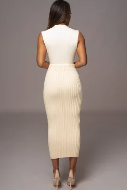 Ivory Take Me Home Ribbed Skirt*JLUXLABEL Sale