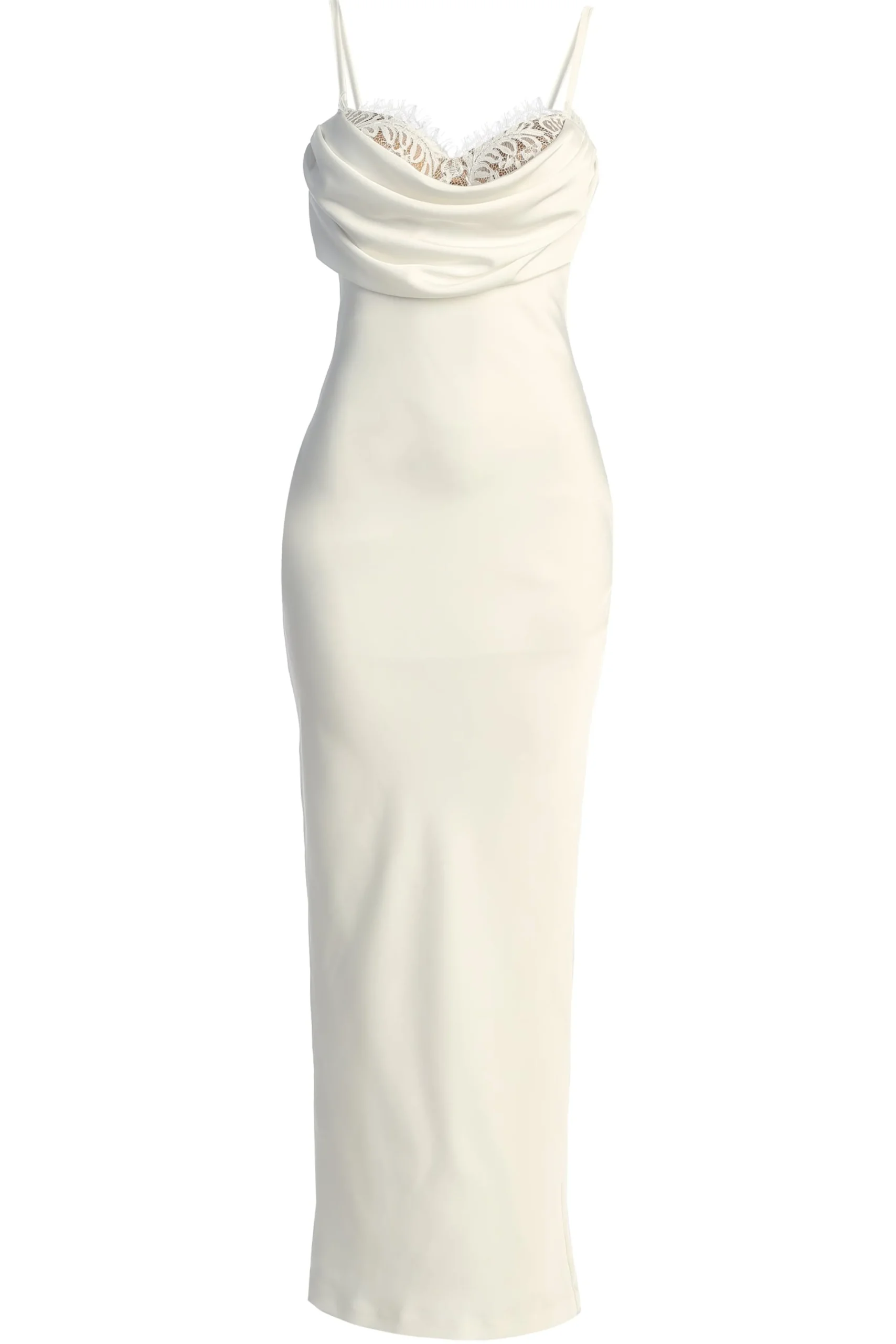 Ivory Unveiled Satin Maxi Dress*JLUXLABEL Sale