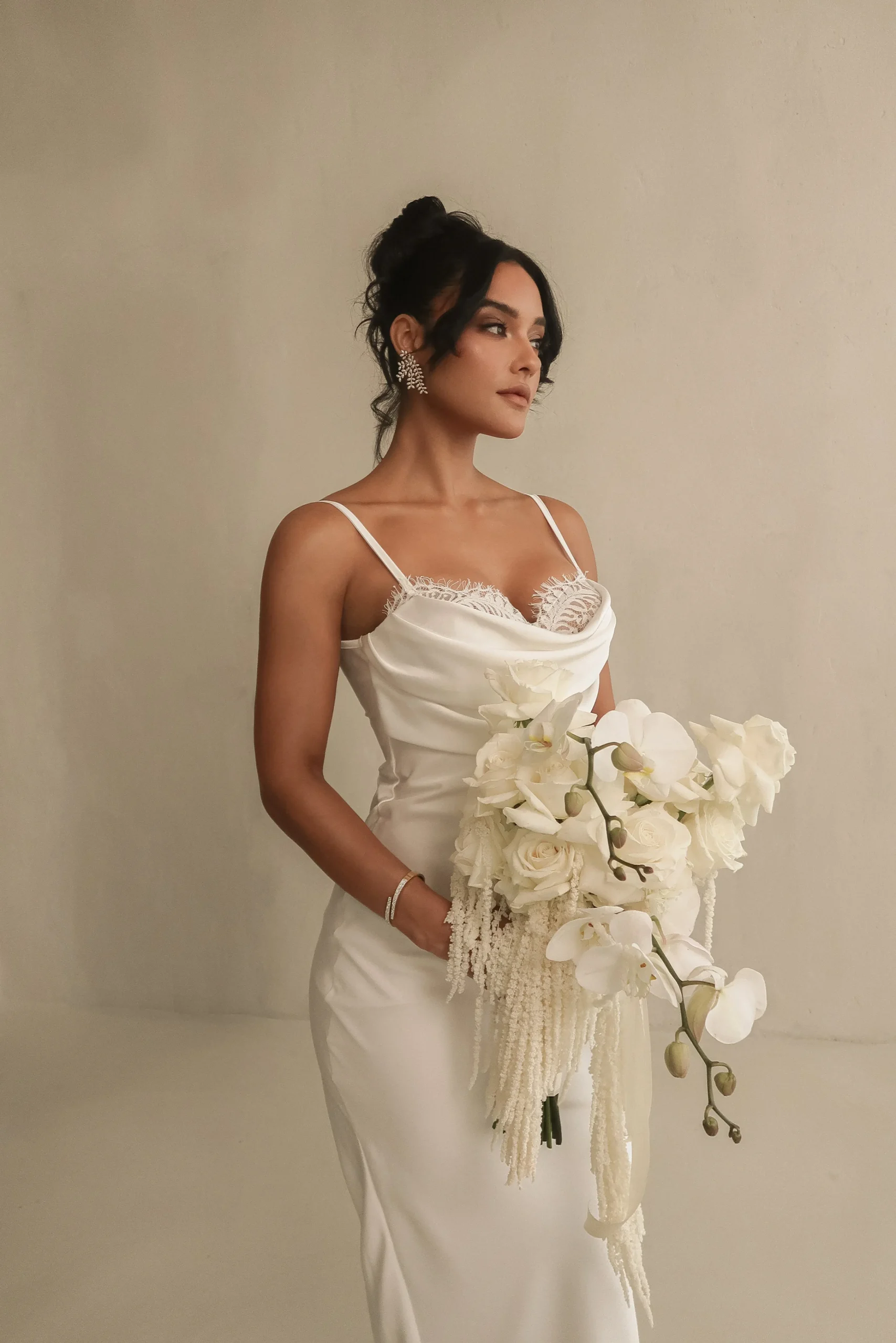 Ivory Unveiled Satin Maxi Dress*JLUXLABEL Sale