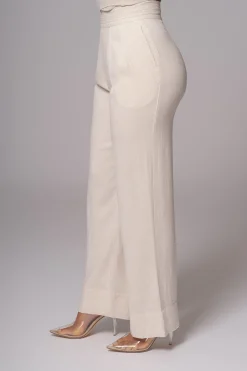 Ivory Villa Views Linen Trousers*JLUXLABEL Discount