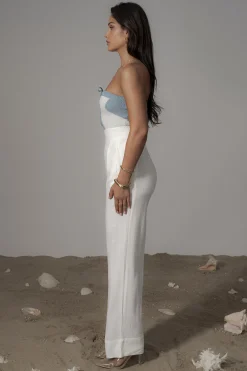 Ivory Villa Views Linen Trousers*JLUXLABEL Discount