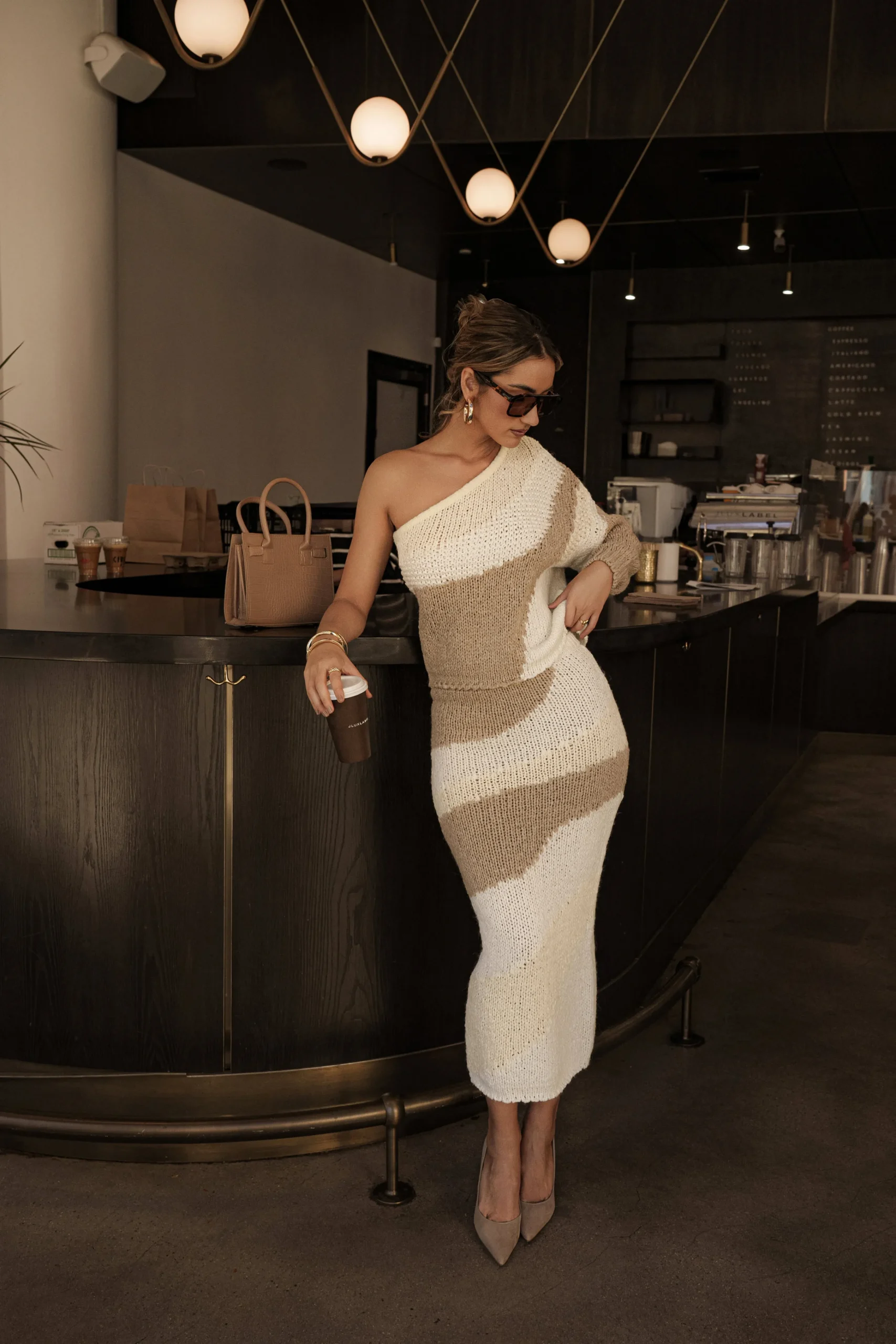 Ivory/Beige Hazel Sweater Knit Top*JLUXLABEL Online