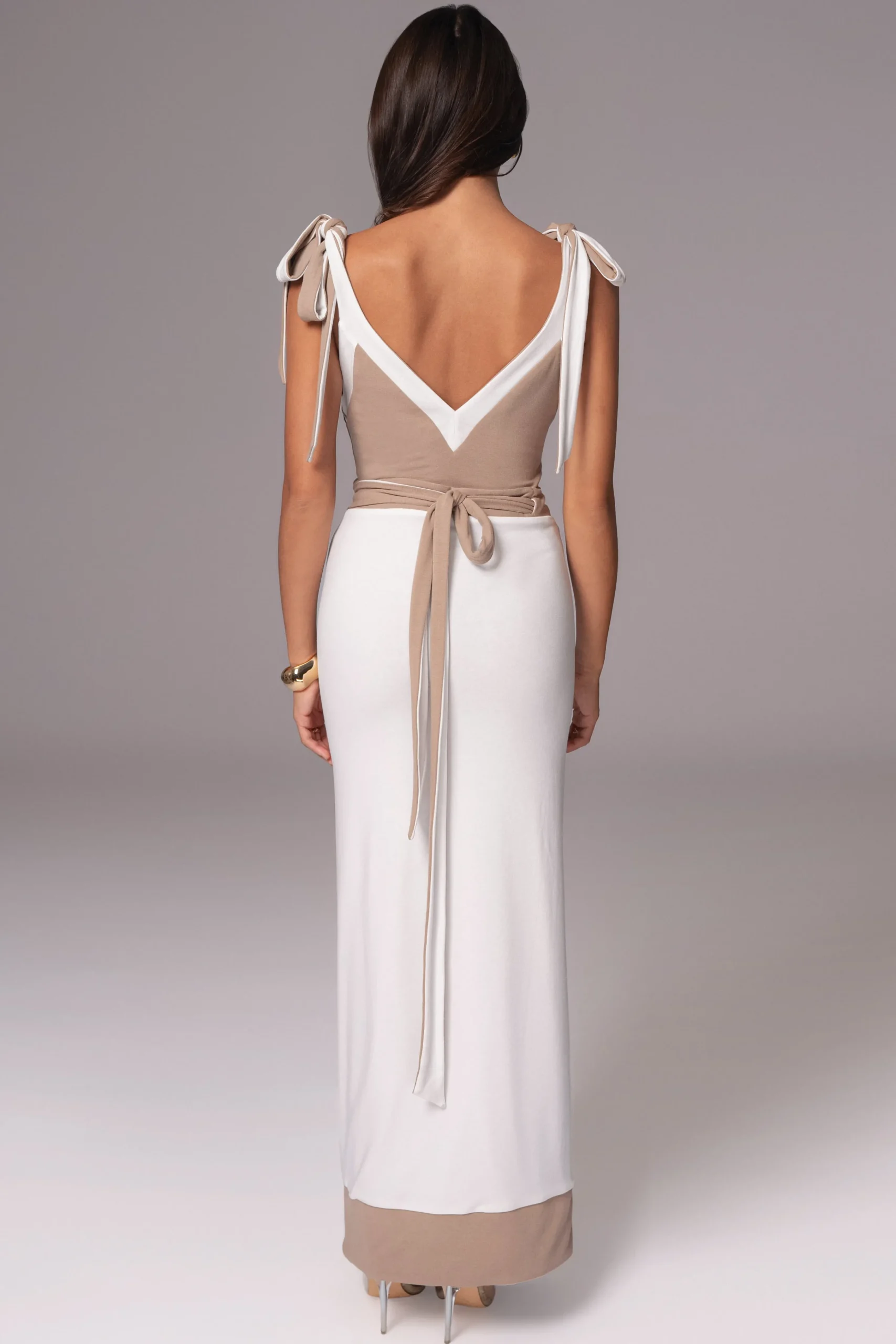 Ivory/Beige Kamie Reversible Skirt Set*JLUXLABEL Best