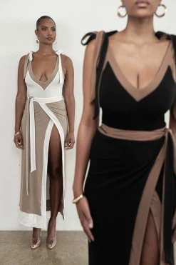 Ivory/Beige Kamie Reversible Skirt Set*JLUXLABEL Best