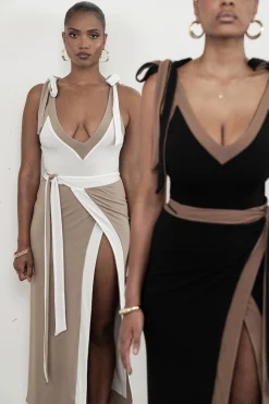 Ivory/Beige Kamie Reversible Skirt Set*JLUXLABEL Best