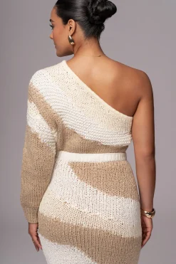 Ivory/Beige Monette Printed Knit Skirt*JLUXLABEL Best