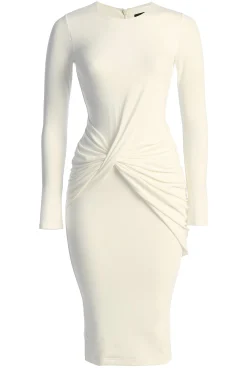 Jluxbasix Ivory Modern Lovers Midi Dress*JLUXLABEL Clearance