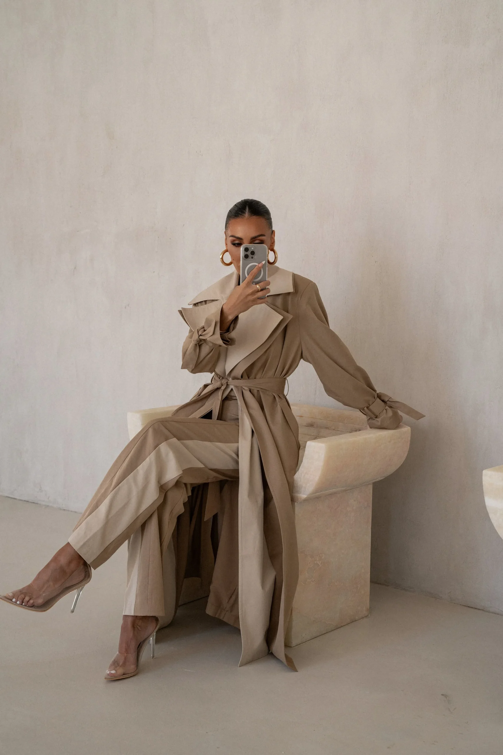 Khaki Shona Oversized Coat*JLUXLABEL Sale