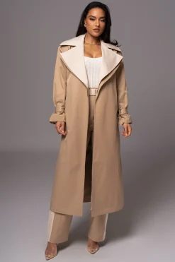 Khaki Shona Oversized Coat*JLUXLABEL Sale