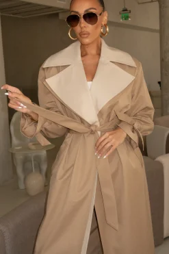 Khaki Shona Oversized Coat*JLUXLABEL Sale