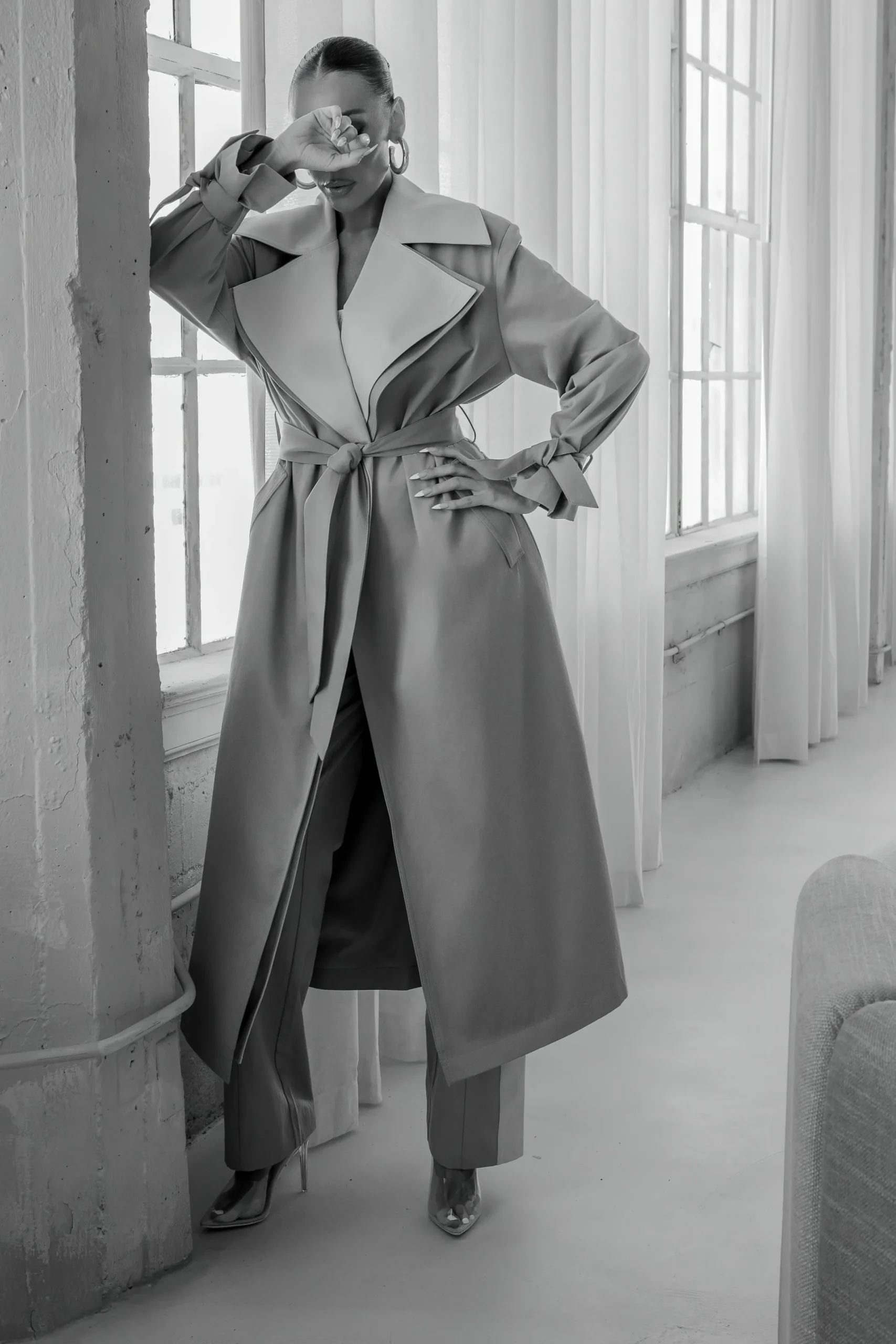 Khaki Shona Oversized Coat*JLUXLABEL Sale