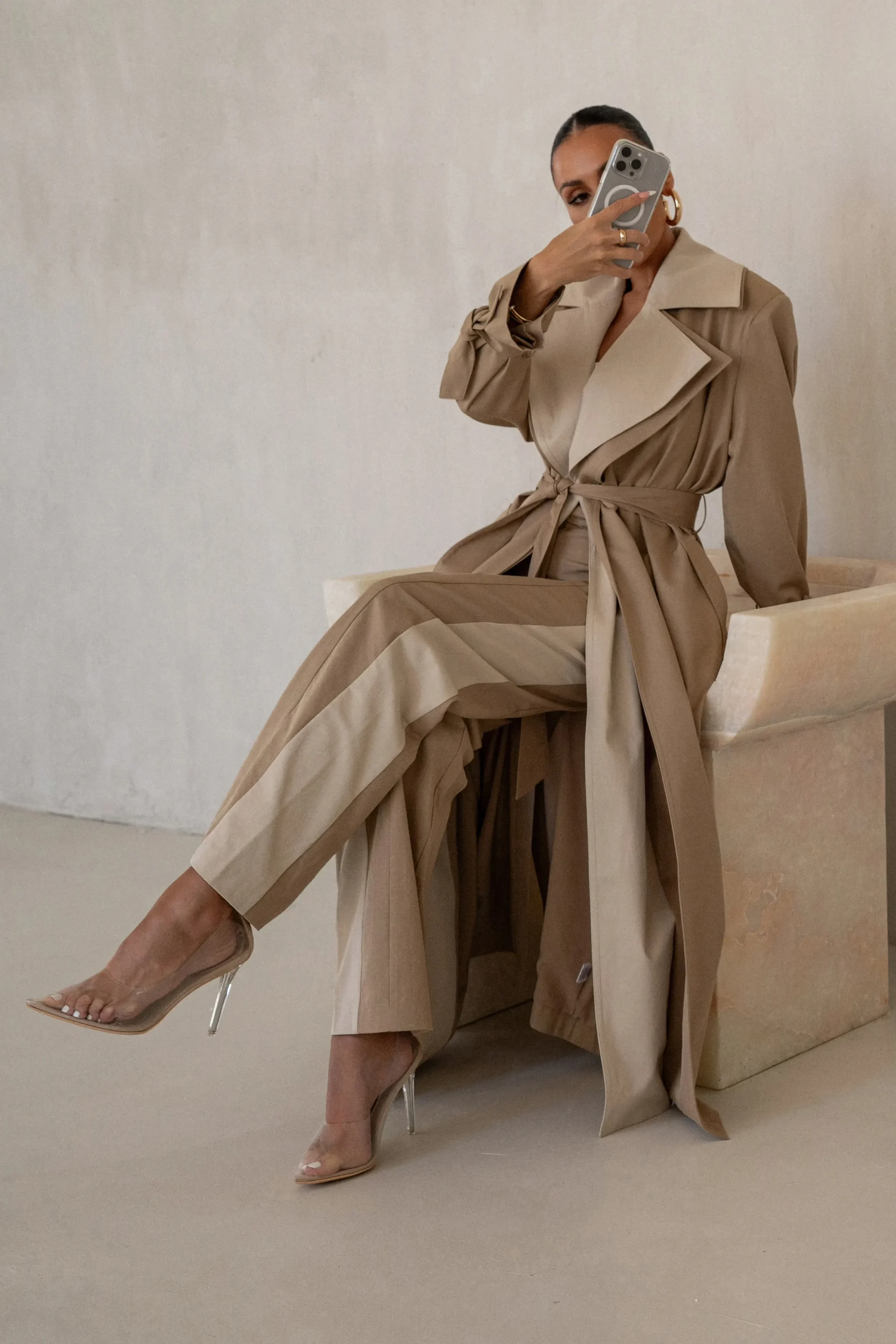 Khaki Shona Oversized Coat*JLUXLABEL Sale