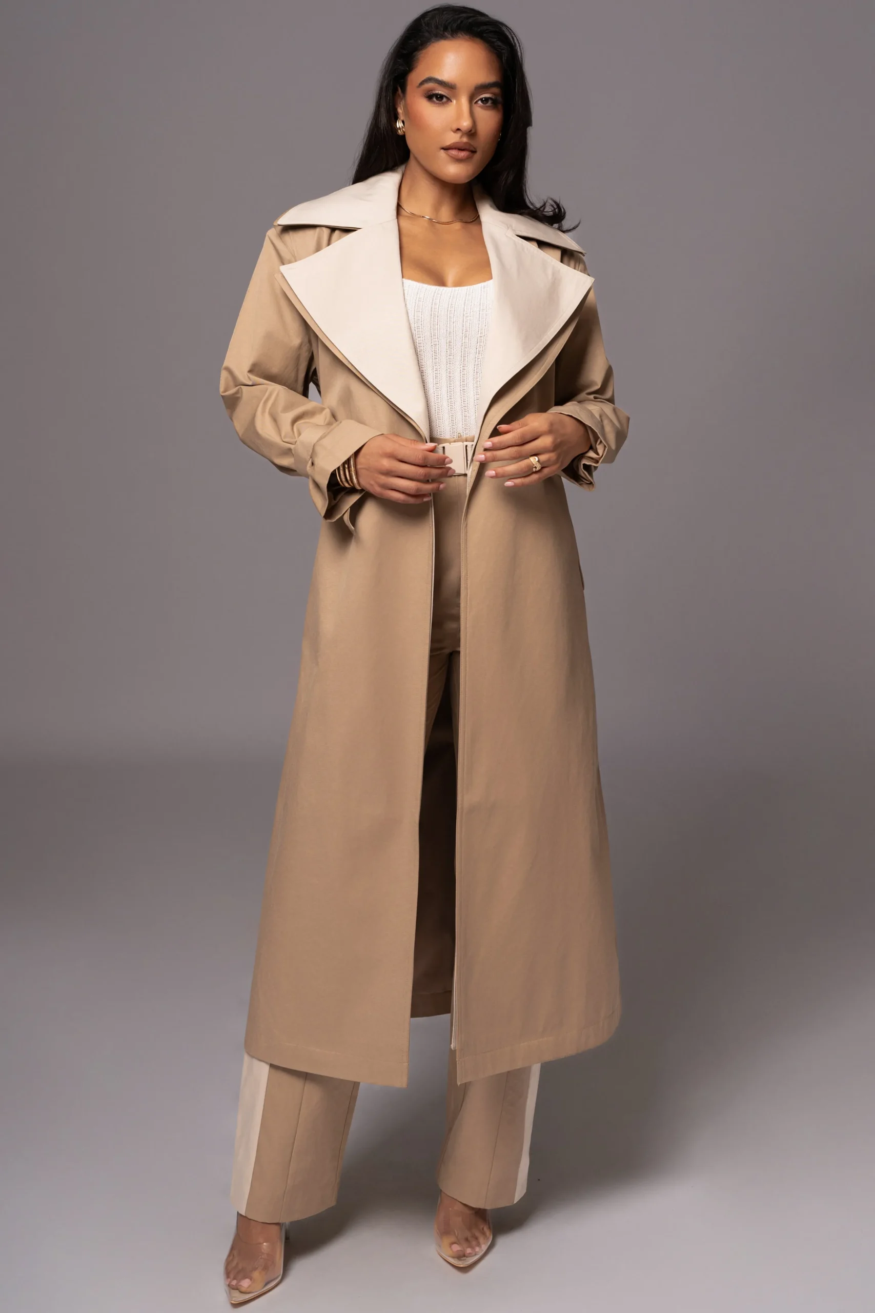 Khaki Shona Oversized Coat*JLUXLABEL Sale