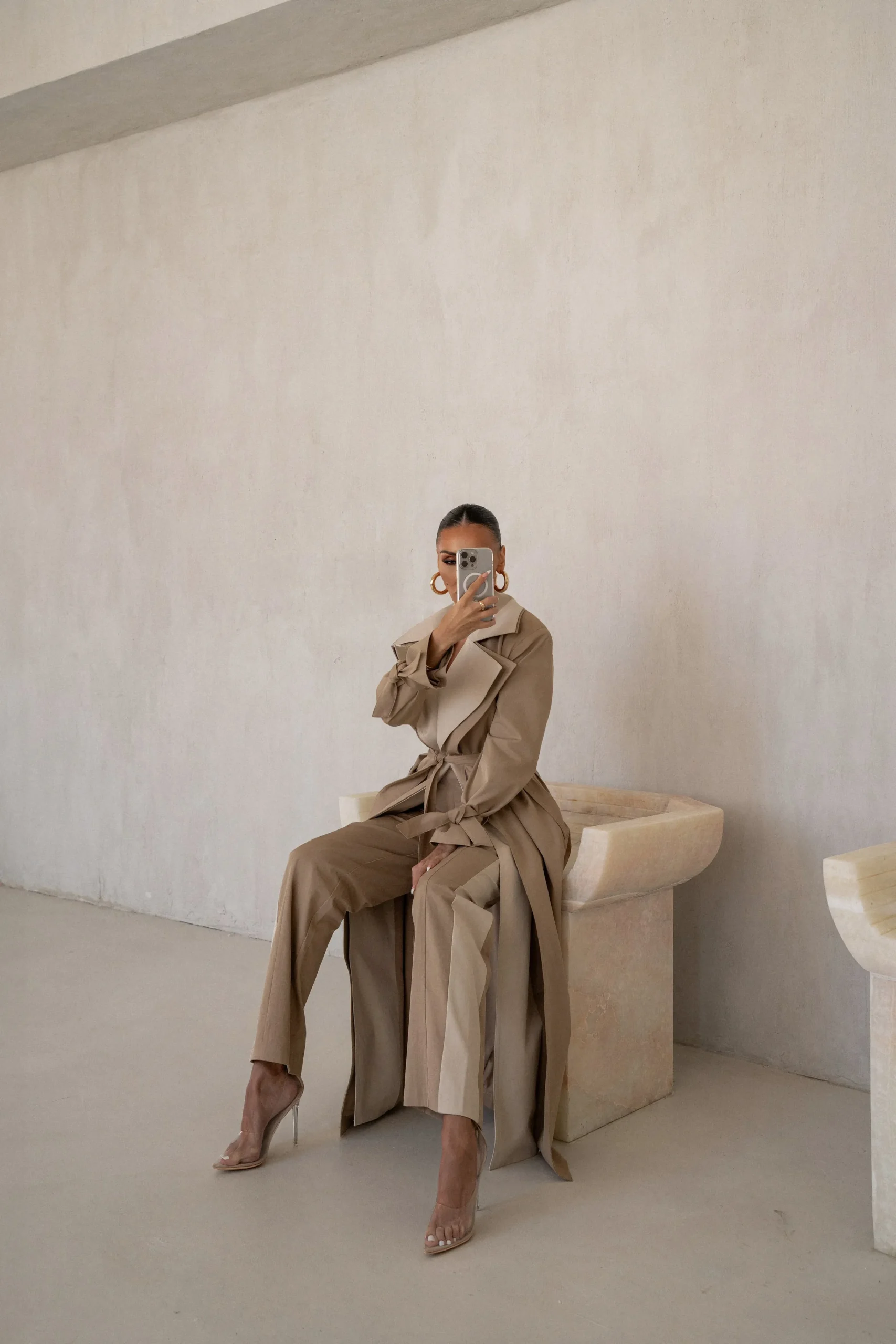 Khaki Shona Oversized Coat*JLUXLABEL Sale