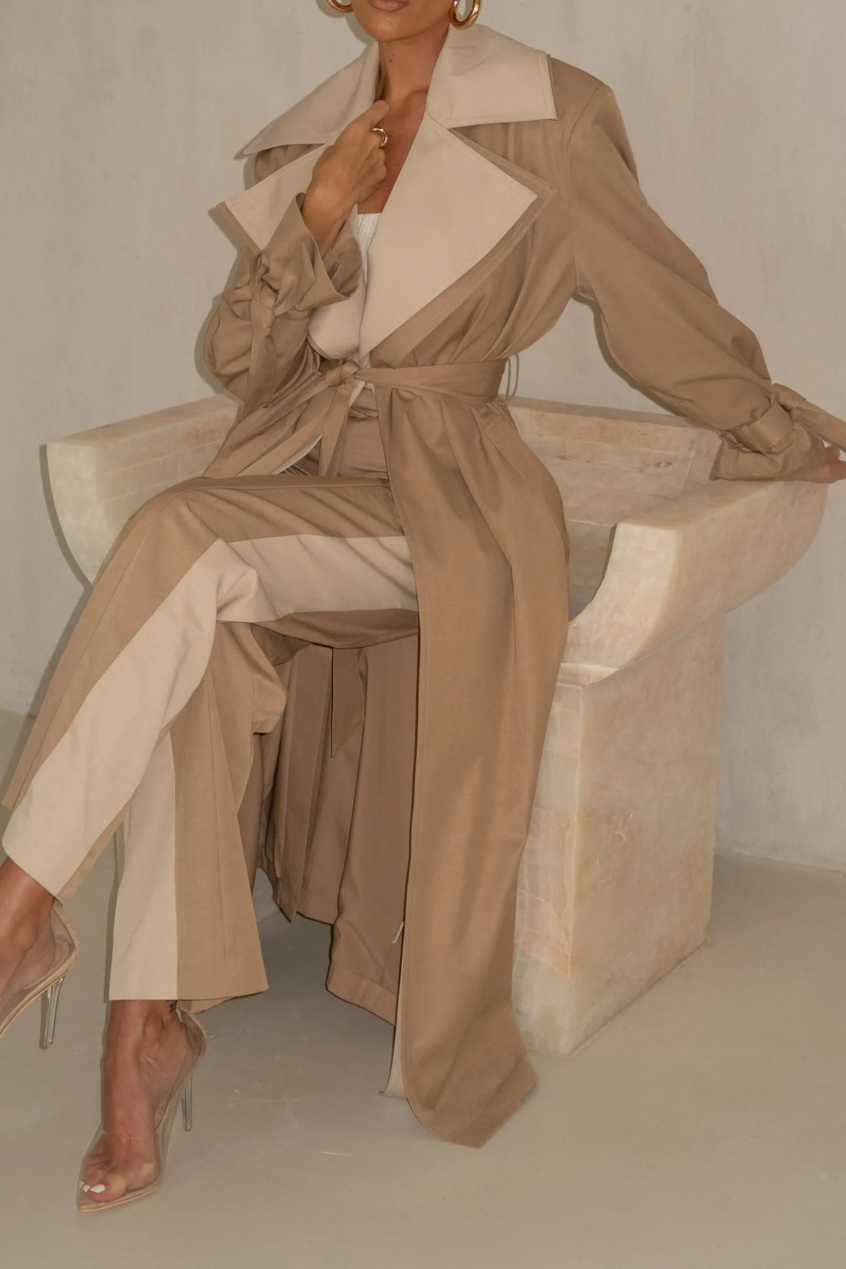 Khaki Shona Oversized Coat*JLUXLABEL Sale