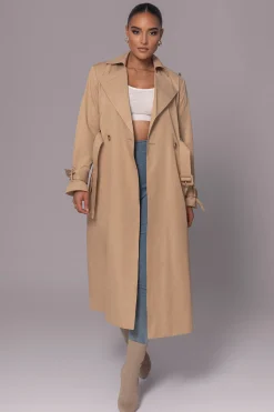 Khaki The Classic Trench Coat*JLUXLABEL Clearance
