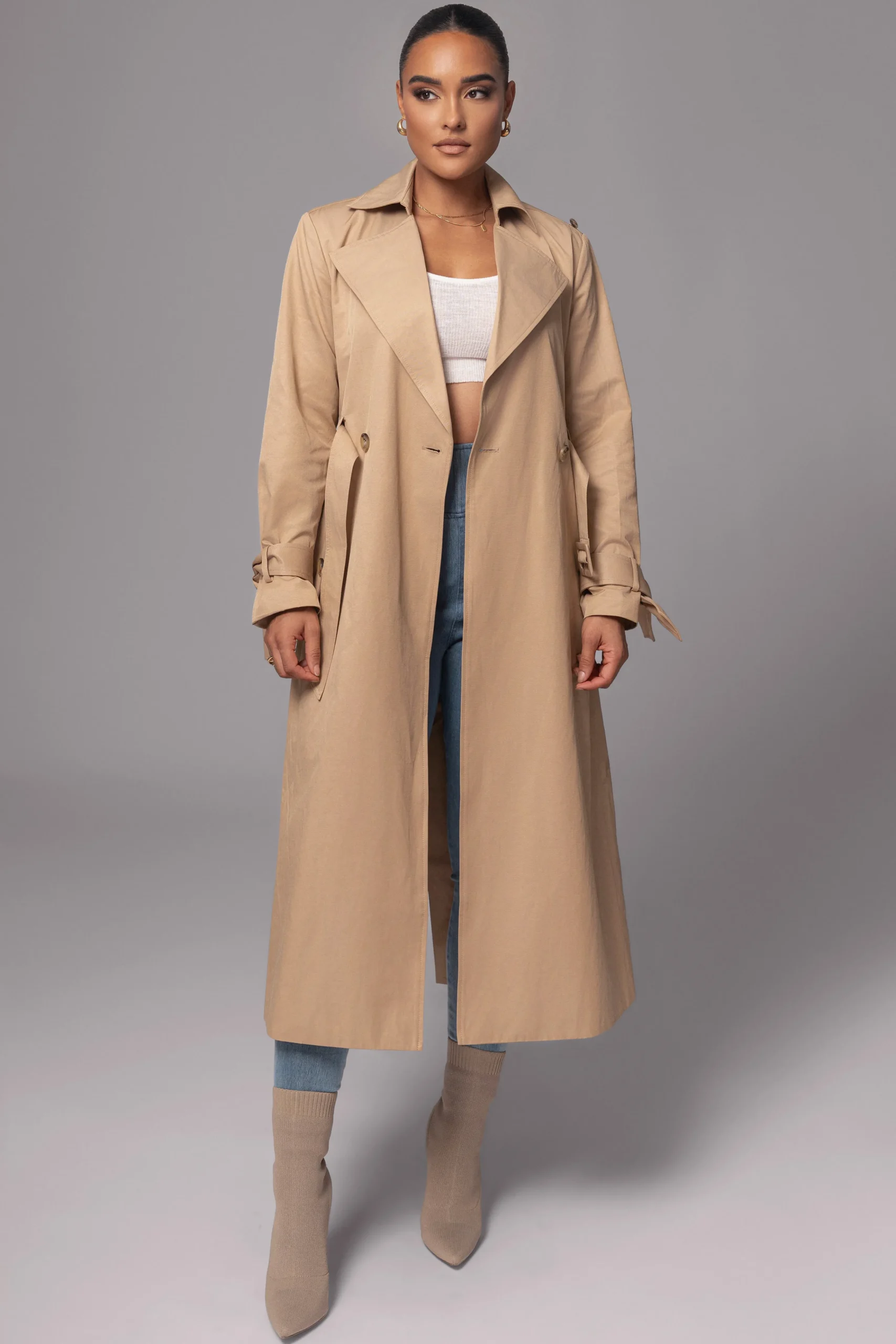 Khaki The Classic Trench Coat*JLUXLABEL Clearance