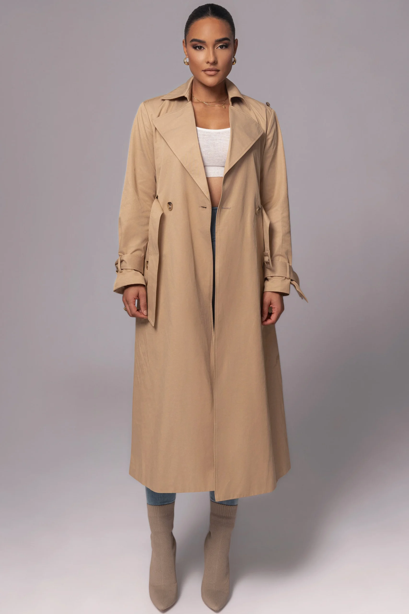 Khaki The Classic Trench Coat*JLUXLABEL Clearance
