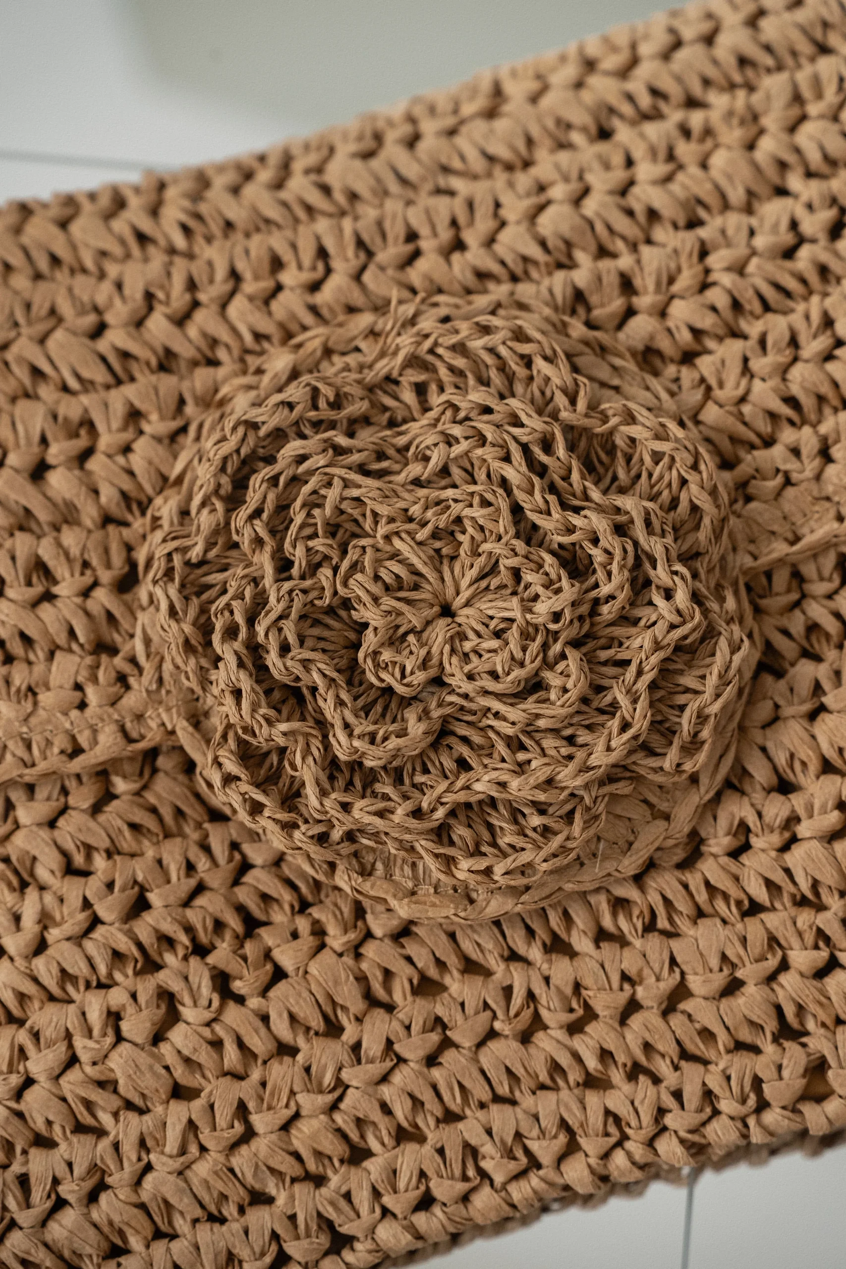 Khaki Woven Rose Clutch*JLUXLABEL New