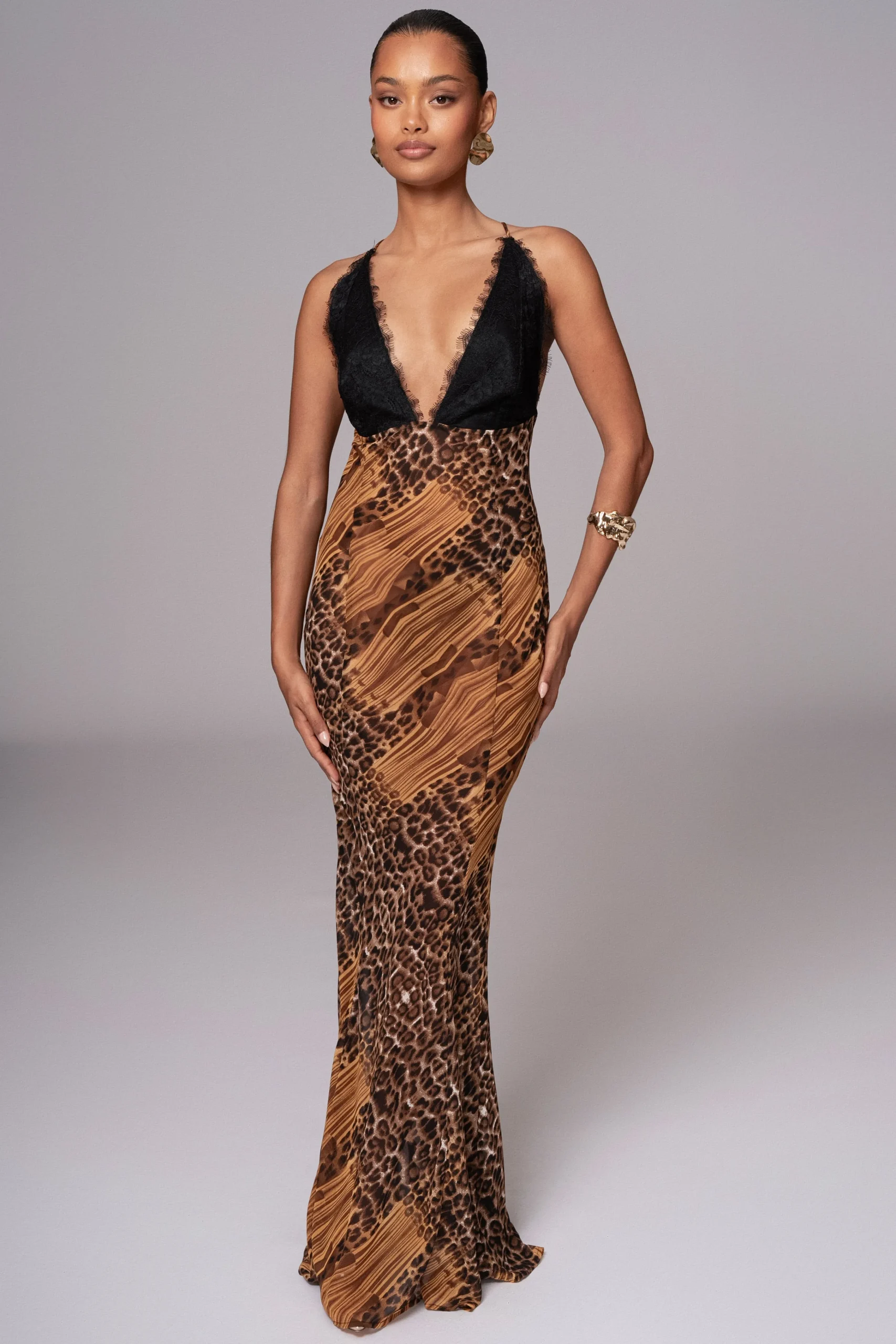 Leopard Print Keily Maxi Dress*JLUXLABEL Discount