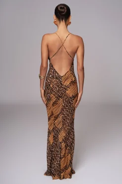 Leopard Print Keily Maxi Dress*JLUXLABEL Discount