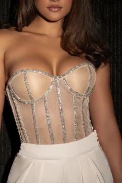 Light Limited Edition Rhinestone Crystal Corset*JLUXLABEL Discount