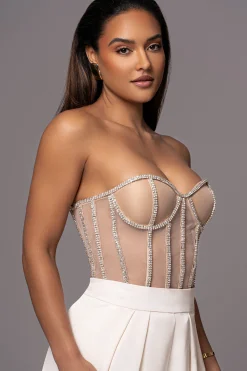 Light Limited Edition Rhinestone Crystal Corset*JLUXLABEL Discount
