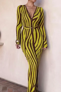 Lime Print Juki Maxi Dress*JLUXLABEL Fashion